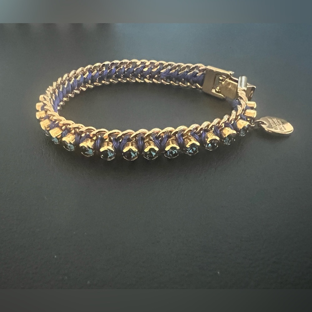 Henri Bendel Blue/Gold Clasp Bracelet